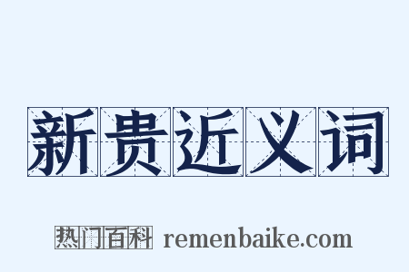 新贵近义词是什么意思的图片